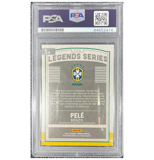 Pele Signed 2018-19 Panini Donruss The Legends Series – PSA 10 Autograph